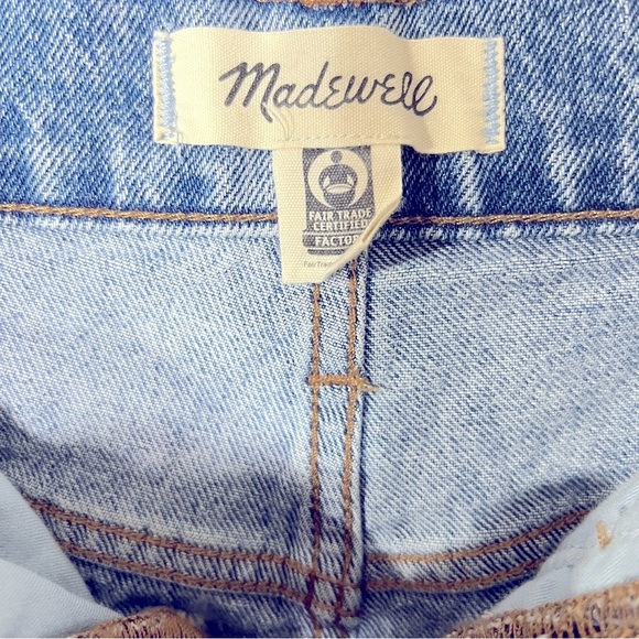 Madewell The Perfect Jean Short High Rise Cotton Tencel Blend Fringe Fray Hem - Picture 3 of 9